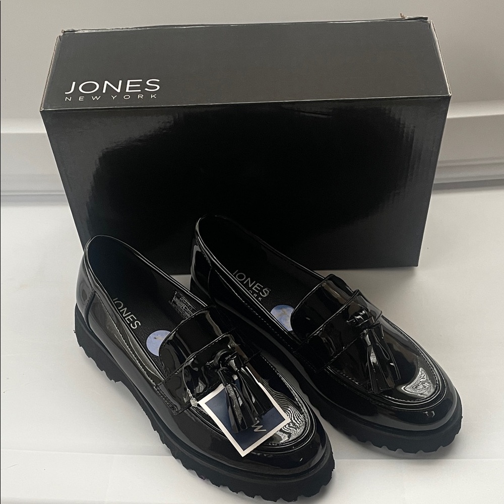 Jones New York Shiny Black Loafers